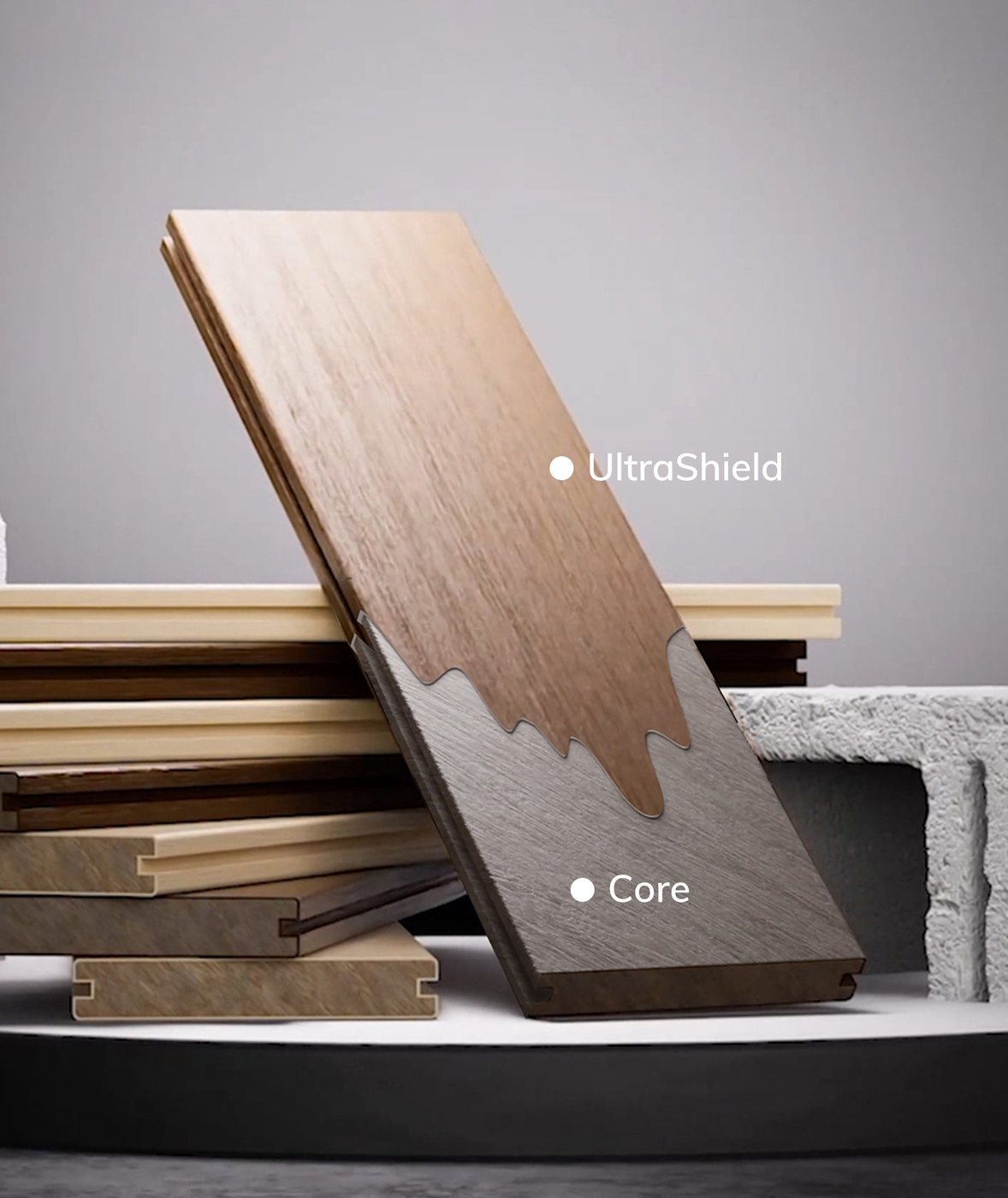 UltraShield capped boards in section